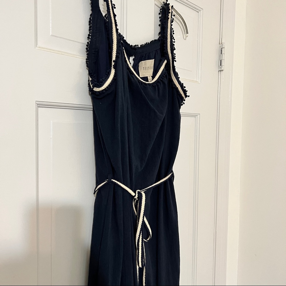 Navy maxi dress with crochet detail. Never worn.